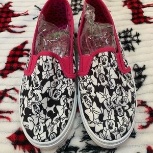 Size 7 Minnie Mouse Slip ons